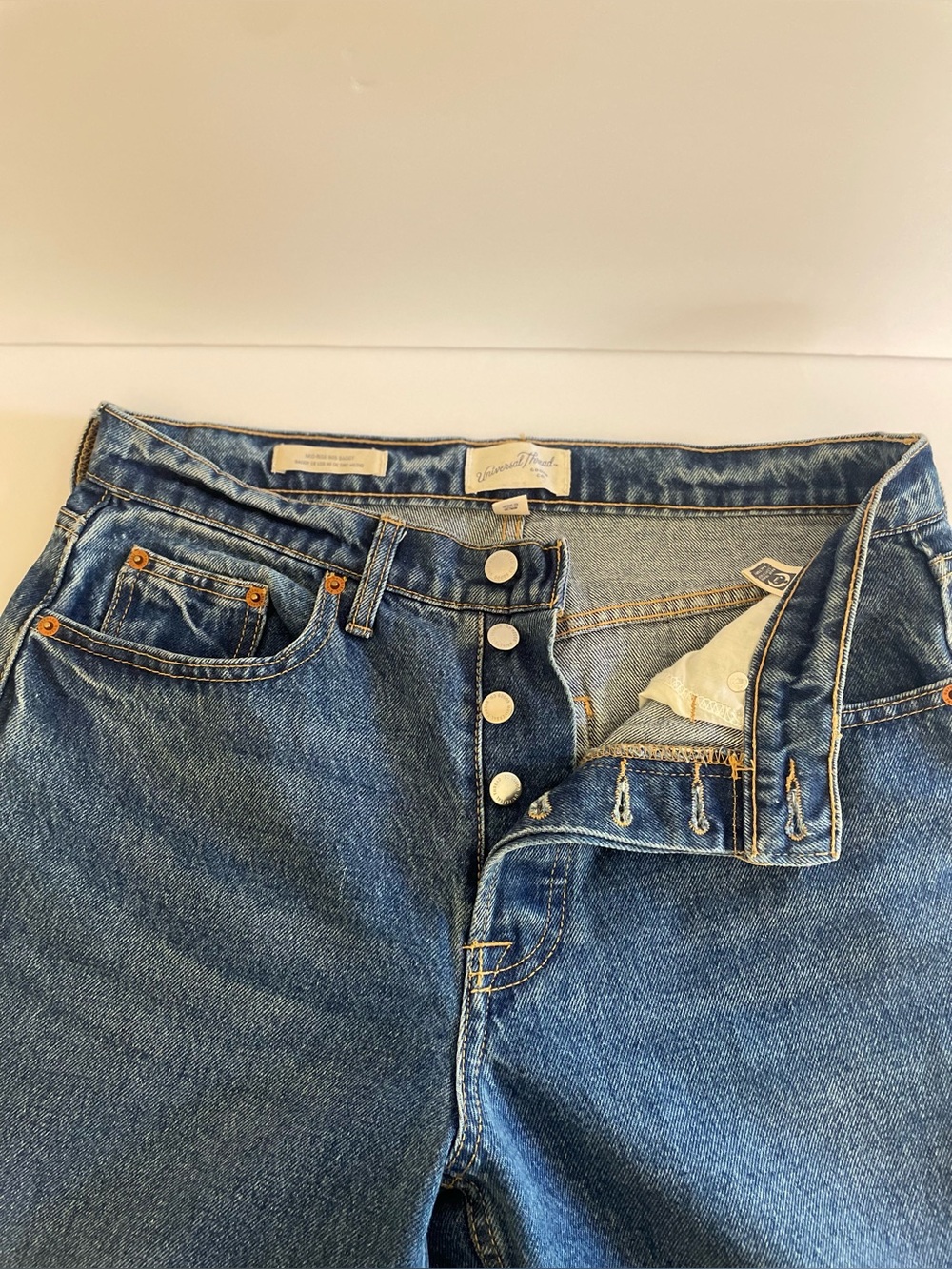Mid Rise 90’s Baggy cuffed women’s jeans SZ 6 - Picture 3 of 9